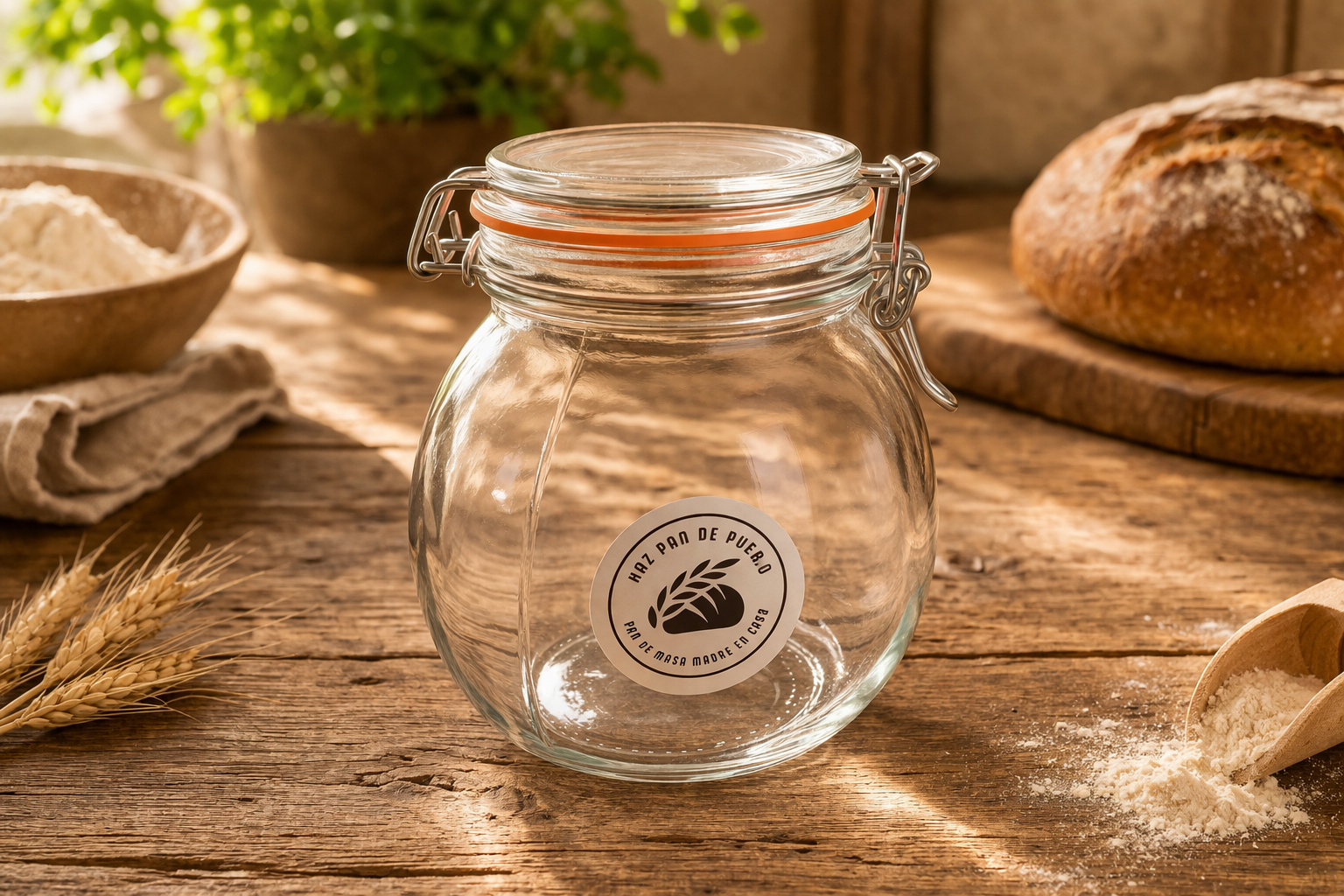 Tarro de fermentación de Masa madre