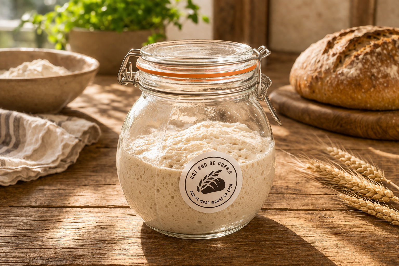 Tarro de fermentación de Masa madre